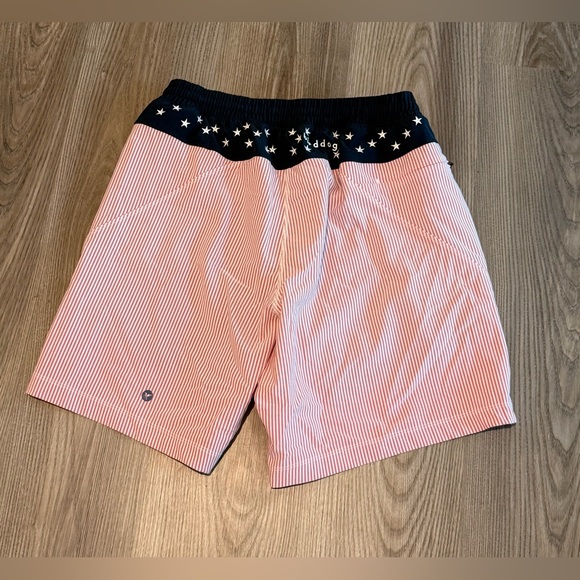 Birddogs Gym Shorts Lined Red Stripes Stars Gym Hybrid Boom Short size Medium - Picture 8 of 12